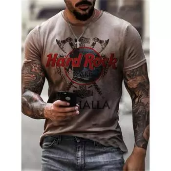 Европейская и американская ретро-одежда в уличном стиле с круглым вырезом и короткими рукавами XS