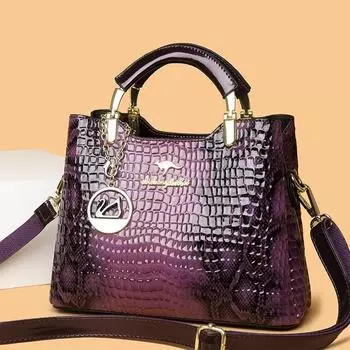 Европейская и американская ретро-сумка для матери среднего возраста, новая атмосферная сумка контрастного цвета с рисунком змеиной кожи, сумка через плечо с диагональным крестом, большая сумка