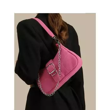 Европейская и американская ретро-сумка Ins Niche, женская модная трендовая фактурная сумка на одно плечо, простая и универсальная сумка подмышкой