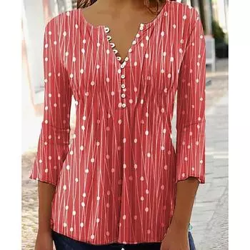 Европейская и американская рубашка с V-образным вырезом и длинными рукавами, базовая рубашка, женский топ, женская футболка-пуловер XXXXXL красный