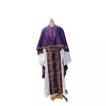 Европейская и американская сценическая одежда, принтованные эластичные халаты One Size фиолетовый