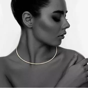 Европейская и американская сексуальная цепочка со стразами, круглая цепочка на ключицу, шейная цепочка, простой модный красивый воротник, катушка, аксессуары золотой