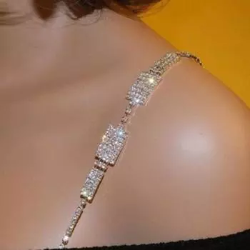 Европейская и американская свадебная цепочка на плечо, ювелирные изделия, ремень на плечо со стразами, камзол, можно разобрать, аксессуары, плечевая цепочка золотистый