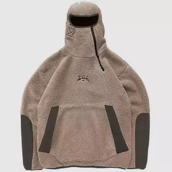 Европейская и американская уличная ретро-мода Y2K, универсальная флисовая теплая толстовка с капюшоном свободного кроя S синий