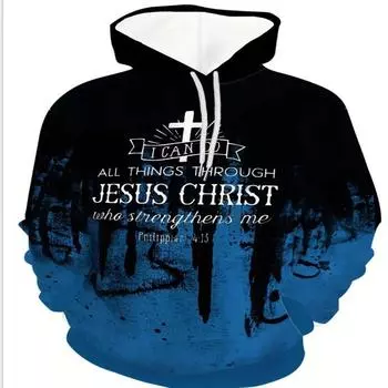 Европейская и американская весна и осень мужская и женская 3D цифровая печать свободная мода повседневная толстовка с капюшоном мужской топ M