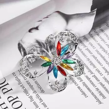Европейская и американская высококачественная брошь-бабочка со стразами, корсаж со стразами, модные аксессуары для одежды, булавки, аксессуары