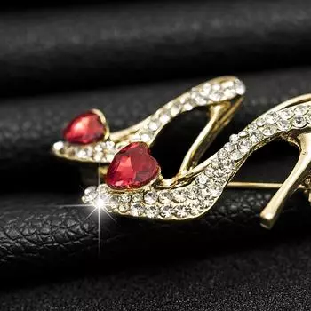 Европейская и американская женская брошь, брошь для обуви на высоких каблуках, брошь с любовью