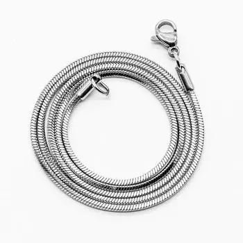 Цепочка из нержавеющей стали в виде змеиной кости, квадратная цепочка в виде змеи, изысканное ожерелье на ключицу, цепочка для аксессуаров, женская модель 0.9mm*45cm