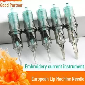 Европейская игольчатая головка для машинки для татуажа губ и бровей – полностью отполированный интегрированный набор игл 0.3 Row Seven Pin