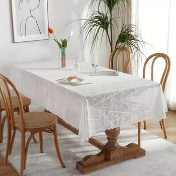 Европейская кружевная скатерть, обеденный стол, скатерть, цветочный кружевной стол, коврик, ткань, полотенце 85 белый