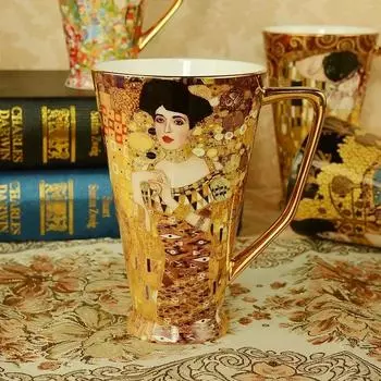 Европейская кружка из костяного фарфора, высокая чашка, большая емкость, керамическая чашка, кофейная чашка, подарочные кофейные чашки, кружки, кофейная кружка 500ml