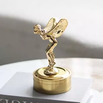 Европейская легкая роскошная шкатулка для украшений, креативная статуя летящей богини, металлические украшения, модель комнаты, спальни, туалетного столика, украшения для ангелов