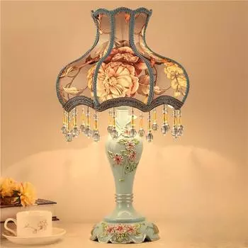 Европейская настольная лампа, прикроватная лампа для спальни, подарочная настольная лампа для свадебного украшения гостиной, лампа Чанмин, лампа для учебы, креативная настольная лампа
