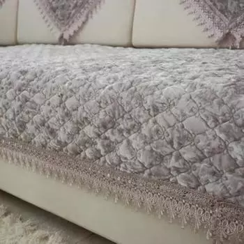 Европейская нескользящая плюшевая подушка для дивана, универсальная подушка Four Seasons, чехол для дивана с полным покрытием 70x70