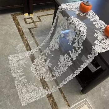 Европейская прямоугольная вышитая скатерть журнальный столик кофейный бар коридор настенный шкафчик гостиная офисное украшение 40x100cm