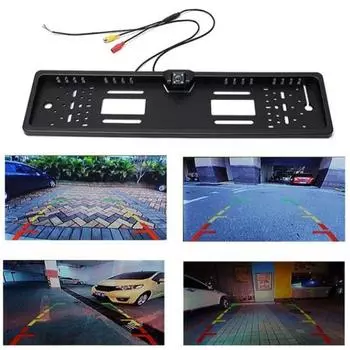 Европейская рамка номерного знака автомобиля, камера заднего вида, обратная резервная камера ночного видения чёрный