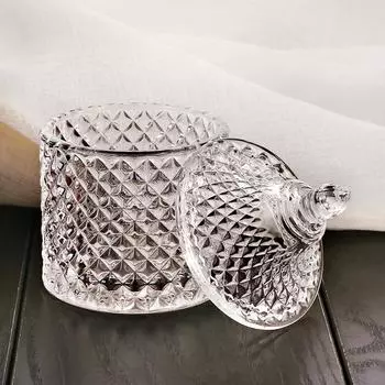 Европейская рельефная стеклянная банка. Банка для конфет. Стеклянная банка для хранения кофе. прозрачный