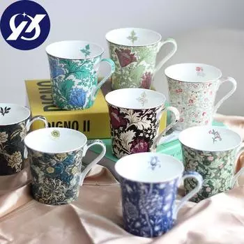 Европейская ретро-чашка для воды Bone C na Mug Домашняя кофейная чашка Литературная британская чайная чашка 300ML