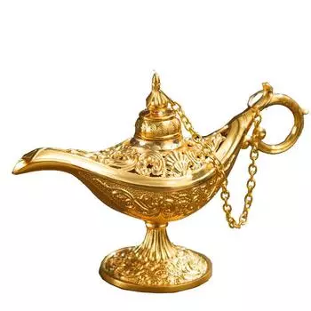 Европейская сказка лампа желаний 1 шт ретро бронзовые курильницы металлические поделки лампа желаний ароматерапевтическая печь украшение дома золотистый