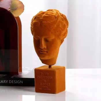 Европейская скульптура головы из флока, украшения, домашняя гостиная, тумба под телевизор, модельная комната, мягкие украшения, мебель, ремесла