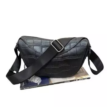 Европейская станция кожаная женская сумка крокодиловый узор коровья кожа плечо Oblique Span сумка-седло полуформальная женская сумка черный чёрный