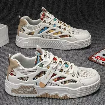 Европейская станция модная обувь мужская новая увеличенная толстая подошва спортивная повседневная обувь дышащая сетевая поверхность студенческая тенденция 39