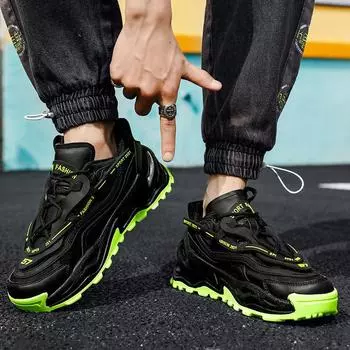 Европейская станция Неделя моды Daddy Shoes Взрывная спортивная повседневная обувь Мужская холодная липкая мужская обувь большого размера Модная обувь 39