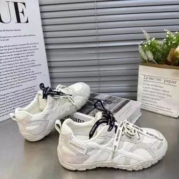 Европейская станция толстая подошва внутренняя высота увеличение немецкие тренировочные туфли женщины, осень новые универсальные сетчатые спортивные и повседневные туфли туфли Форреста Гампа 35