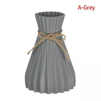 Европейская свадебная антикерамическая ваза для цветов в форме ротанга, простая композиция из корзин, пластиковые вазы A-Grey