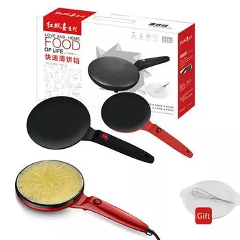 Европейская вилка, домашняя электрическая блинница, машина для приготовления блинов для пиццы, антипригарная сковорода для выпечки чёрный