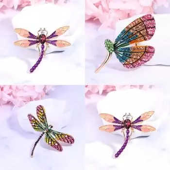 Европейская винтажная брошь, брошь в виде булавочной точки, брошь-стрекоза для женщин, аксессуары