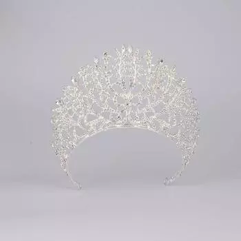 Европейская винтажная корона невесты, свадебное 18-летие, банкетное платье, корона премиум-класса, повязка на голову Muse серебряный