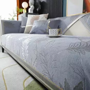 Европейская жаккардовая ткань из синели, диванная подушка, Нескользящая четырехсезонная универсальная вышивка, чехол для дивана, полотенце, L-образный чехол для дивана 70x70cm 1pcs