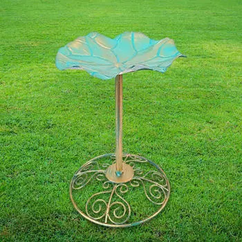 Европейская железная кормушка для птиц - легковесная отдельно стоящая скульптура для ванны для дома, двора, газона, Style A