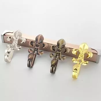 Европейская железная занавеска в виде цветка и крючок для одежды – настенный аксессуар для спальни Pair красный/бронзовый