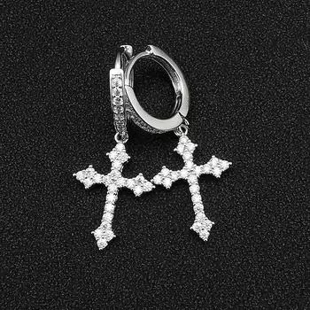 Европейские 2024 Новое поступление модные серьги-крестики золотого и серебряного цвета для женщин индивидуальные винтажные праздничные подарочные украшения белый