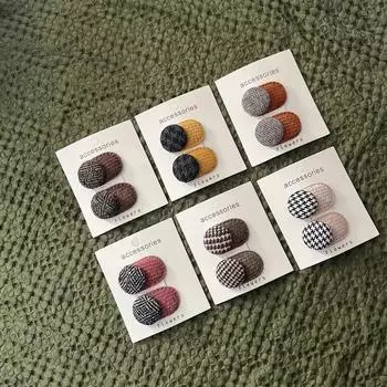 Европейские Американские Детские Винтажные Клетчатые Заколки Для Волос Детские Заколки Головные Уборы Девочки Детские Аксессуары Для Волос белый