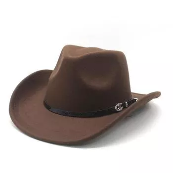 Европейские, американские и западные ковбойские шляпы, мужские и женские солнцезащитные шляпы с загнутыми верховыми головными уборами, национальные шляпы для верховой езды и танцев M56-58cm красный