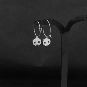 Европейские американские женские серьги на Хэллоуин с подвеской-призраком в стиле хип-хоп-панк без проколотых ушей, висячие серьги для мужчин и женщин