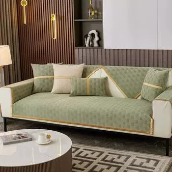 Европейские чехлы для диванов, элитные роскошные синельные универсальные нескользящие кожаные диванные подушки, защита для мебели, чехлы для гостиной 70x70cm 1pcs