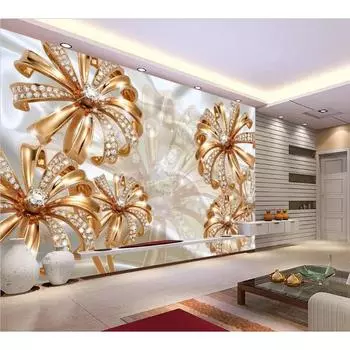 Европейские цветочные украшения Обои Гостиная Спальня Фреска 3d Обои 200 cm(W) x 140 cm(H)