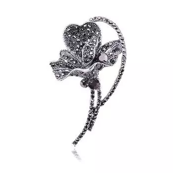 Европейские и американские элитные изысканные популярные броши роскошные броши из сплава с цветком и стразами броши ювелирные изделия