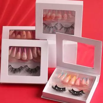 Европейские и американские алмазные норковые волосы, посадка накладных ресниц, маникюр, красивые ресницы, натуральные привитые ресницы set-55