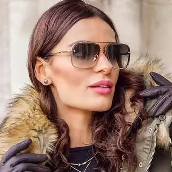 Европейские и американские безрамочные металлические солнцезащитные очки с обрезанными краями для мужских и женских солнцезащитных очков Mach Six