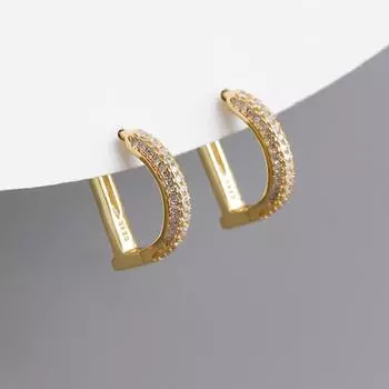 Европейские и американские блестящие серьги-кольца с буквой D для женщин, модные серьги-кольца Huggie, свадебные женские украшения