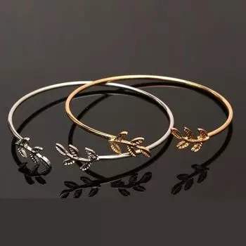 Европейские и американские браслеты из листьев: Коллекция модных аксессуаров и украшений для рук leaf bracelet серебряный