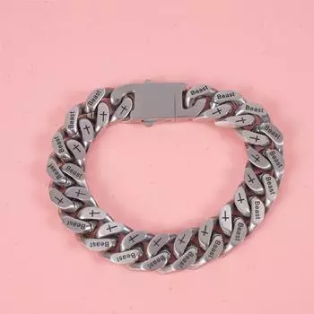 Европейские и американские браслеты из нержавеющей стали в стиле ретро, хип-хоп, простые индивидуальные браслеты для пар, браслеты с холодным ветром для мужчин и женщин, браслеты Tide 18cm