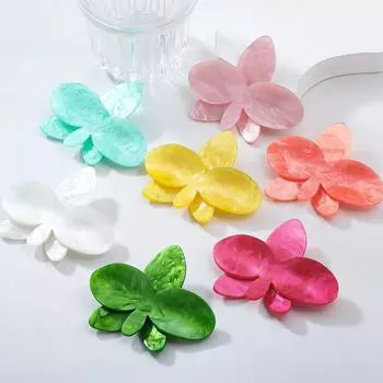 Европейские и американские цветочные серьги из ацетата для женщин - Легкие роскошные украшения жёлтый