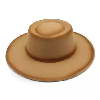 Европейские и американские грувы постепенно меняются шерстяная шляпа для детей, разноцветная осенне-зимняя ретро-легкая шляпа с большими полями, фетровая шляпа M56-58cm белый