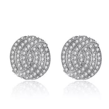 Европейские и американские хип-хоп овальные серьги с бриллиантами